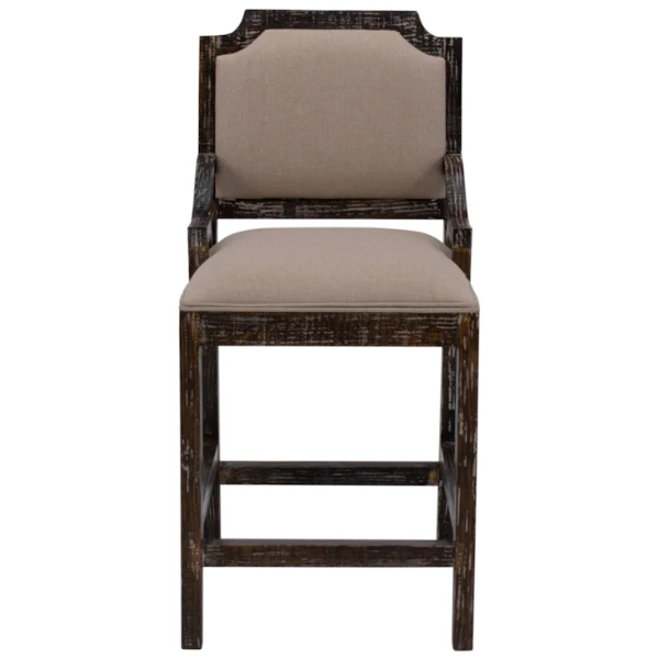 Camry Barnwood Pub Table 4 Barsools & 2 Backless Stools - BARBBWx4+PUB48BW+PUB48BWB+BARFBBW