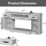 TV Stand With Adjustable Shelves & Double Doors