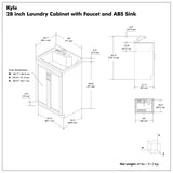 Kyle - Laundry Cabinet & Faucet And Stainless Steel Sink
