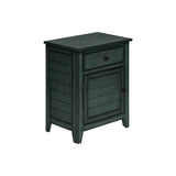 Accent Table With Storage Drawer - Blue