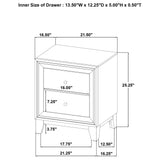 Anza - 2 Drawer Nightstand Bedside Table With Smooth Storage - Walnut