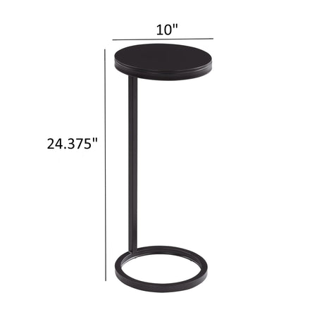 Yancey - Round Accent Table - Antique Bronze