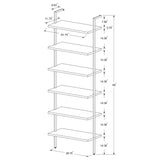 Christy - Owens - 6 Shelf Wall Bookshelf - Walnut