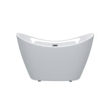 Freestanding Tub With Overflow And Pop Up Drain, Ergonomic Design