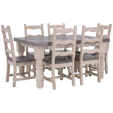 Mansion Dining Table & 6 Chairs - MES55DT+ SIL20DTx6