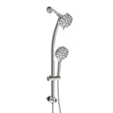 Multi Function Dual Shower Head System With 4.7" Rain Showerhead, 8 Function Hand Shower, Adjustable Slide Bar
