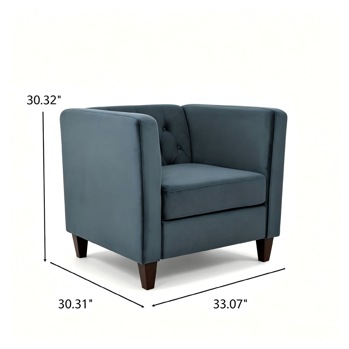 Chesterfield Accent Tufted Square Arm Side Chair