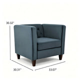 Chesterfield Accent Tufted Square Arm Side Chair