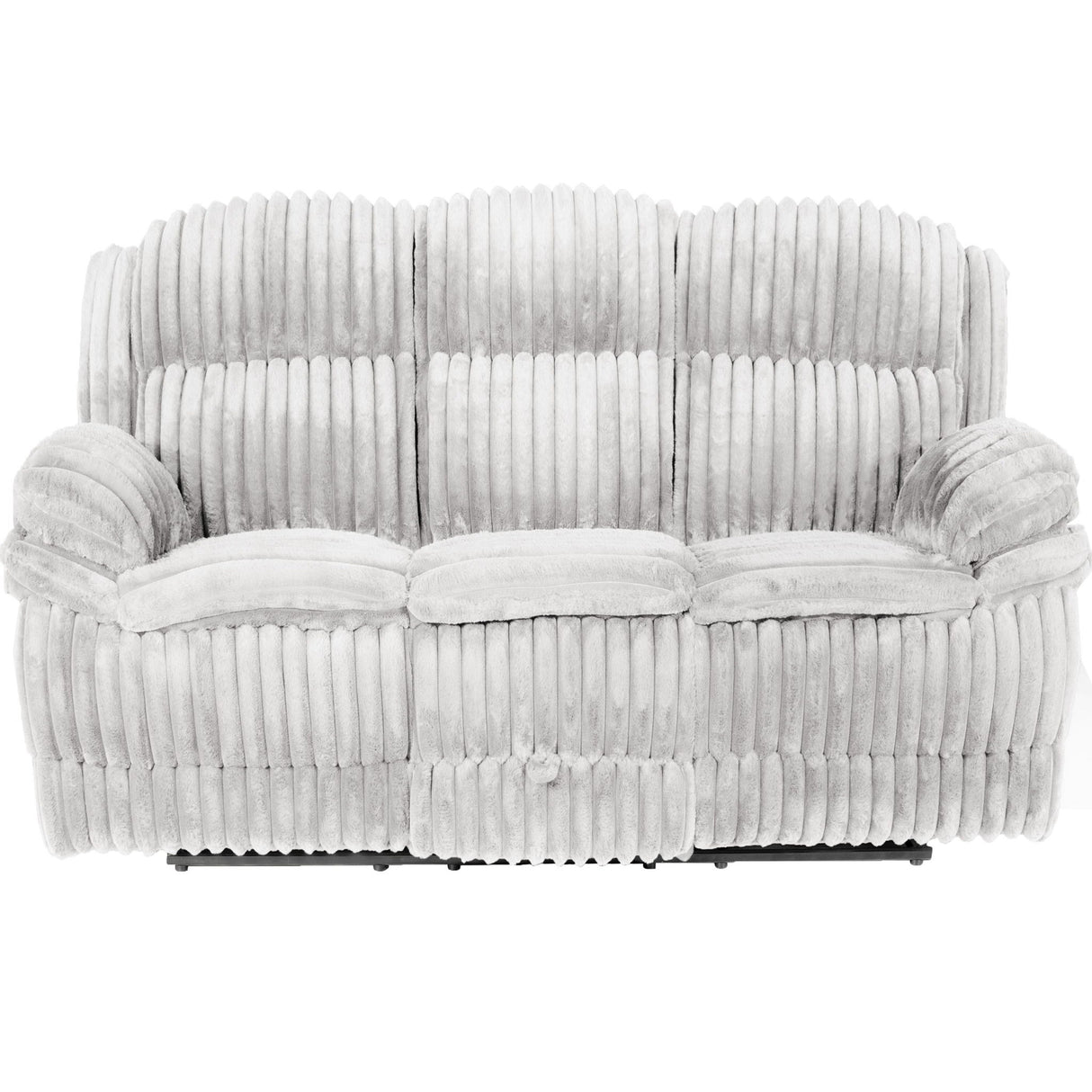 Motion Recliner Sofa With Fold-Down Table, Manual Recline, Charging Station & Cup Holders