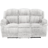 Motion Recliner Sofa With Fold-Down Table, Manual Recline, Charging Station & Cup Holders