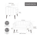 Mini Loveseat, 2 Seater Sofa