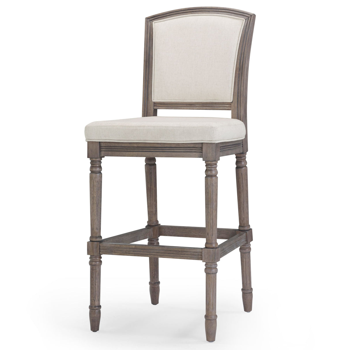 Stool With Upholstered Seat And Back