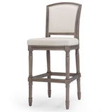 Stool With Upholstered Seat And Back