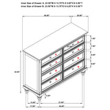 Berwick - 8 Drawer Dresser Cabinet With Felt Lined Drawers - Dark Oak