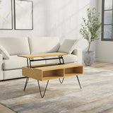 Hunter - Lift Top Coffee With Hidden Storage - Oak