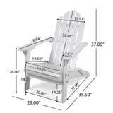 Aurascape - Outdoor Acacia Wood Foldable Adirondack Chair