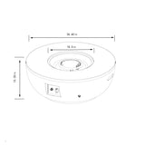 Propane Gas Fire Pit Table, 50000 Btu, Round With Tank Holder For Outside - Gray