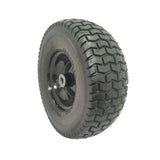 Flat Free Tire And Wheel Assemblies For Riding Lawn Mowers With 3" Hub - Black