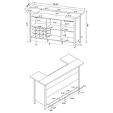 Lampton - Freestanding Home Bar - Oak