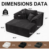 Chaise Lounge Chair, Deep Seat Sleeper Couch For Living Room