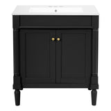 Bathroom Vanity Cabinet With Sink, Soft Close Doors, Storage Cabinet