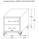 Malcolm - 2 Drawer Nightstand - Black