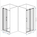 Frameless Shower Door, Smooth Sliding Tracks