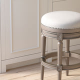 Rustic Elegance Backless Swivel Stool
