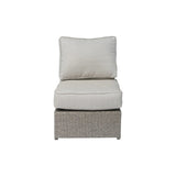 Comfortable Modern Patio Rattan Sectional Set With Cushions