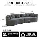 Curved Sectional Sofa With 6 Pillows