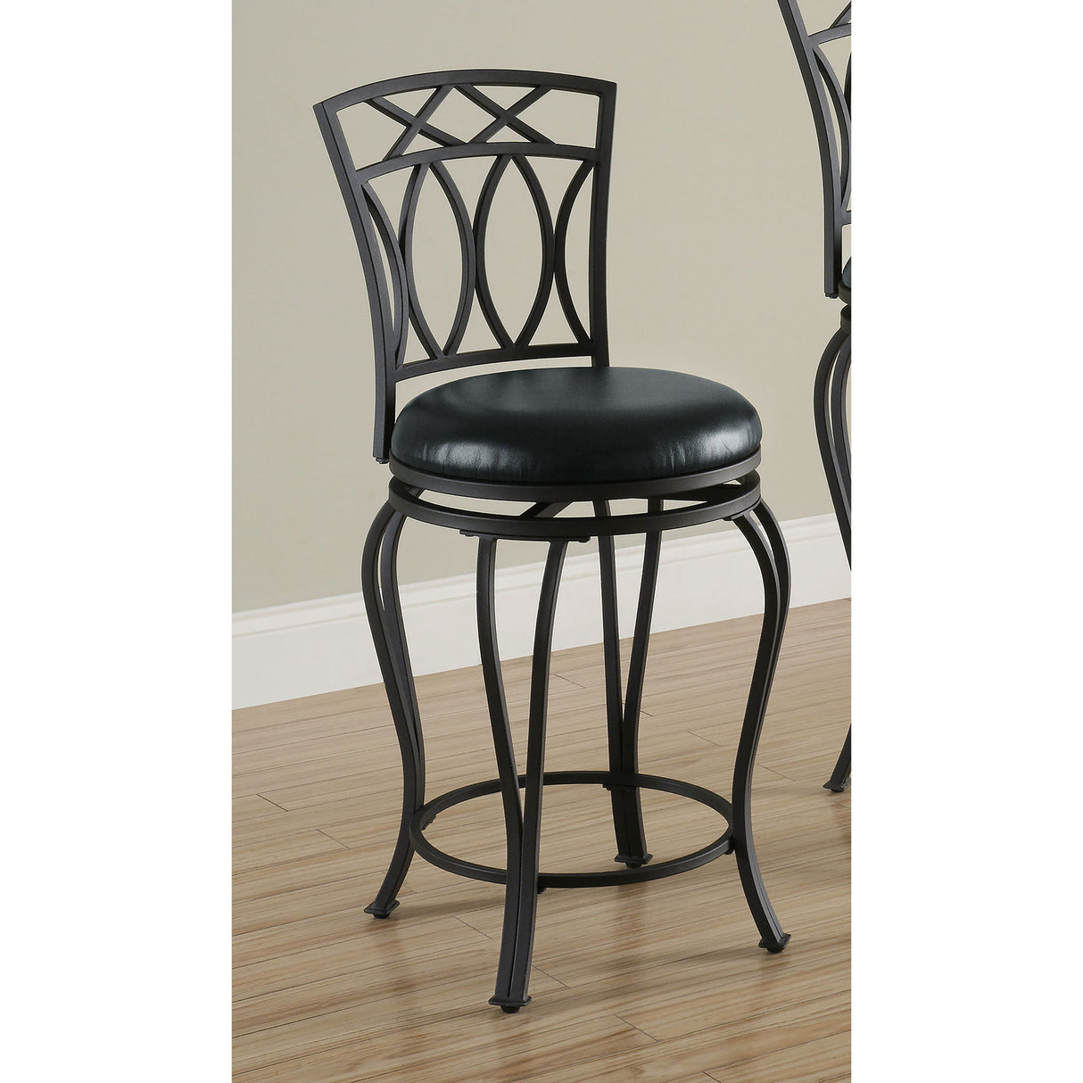 Swivel Stool With Upholstered Seat