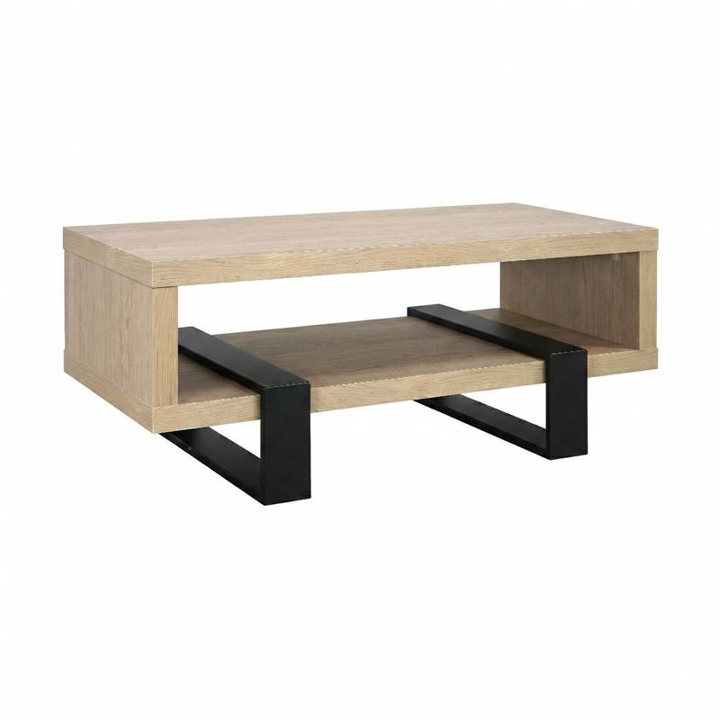 Dinard Engineered Wood Cocktail Coffee Table Latte - 723688