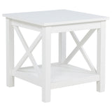 Slater - End Table With X Frame Trim - White