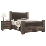 Upholstered Bed With Footboard Drawers