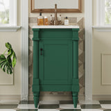 Bathroom Vanity With Sink, Storage Cabinet With Door, Drop In Sink, Compact Freestanding Design