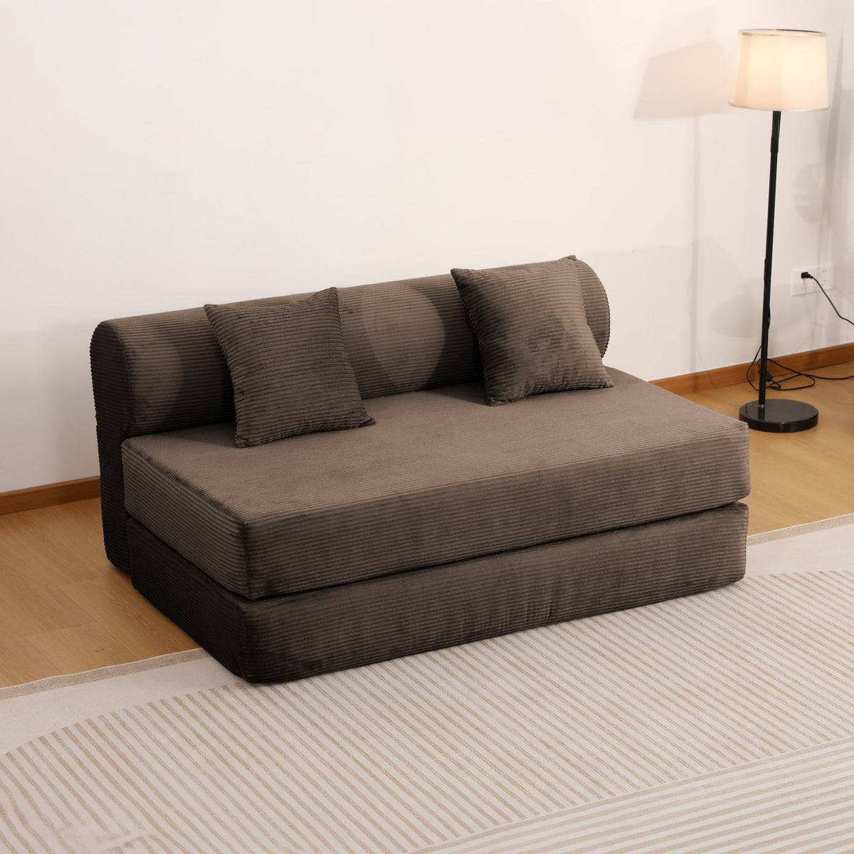 Convertible Sofa Bed, 2 Seater Fold Out Floor Couch