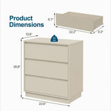 3 Drawer Nightstand, Bedroom Side Table
