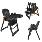Convertible Baby High Chair To Rocker With 5 Point Harness
