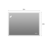 24" X 32" Rectangular Front Lighted And Backlit LED Bathroom Mirror With Anti Fog - Clear