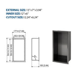 Stainless Steel Shower Niche With Seamless Design For Bathroom Storage
