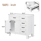 Modern Bathroom Vanity Base Only, 2 Doors And 3 Drawers