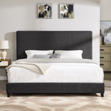 Platform Bed & Upholstered Headboard