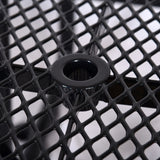 Square Outdoor Steel Picnic Table, With Umbrella Pole
