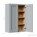 Shaker Wall Cabinet With Soft-Close Doors, Adjustable Shelves