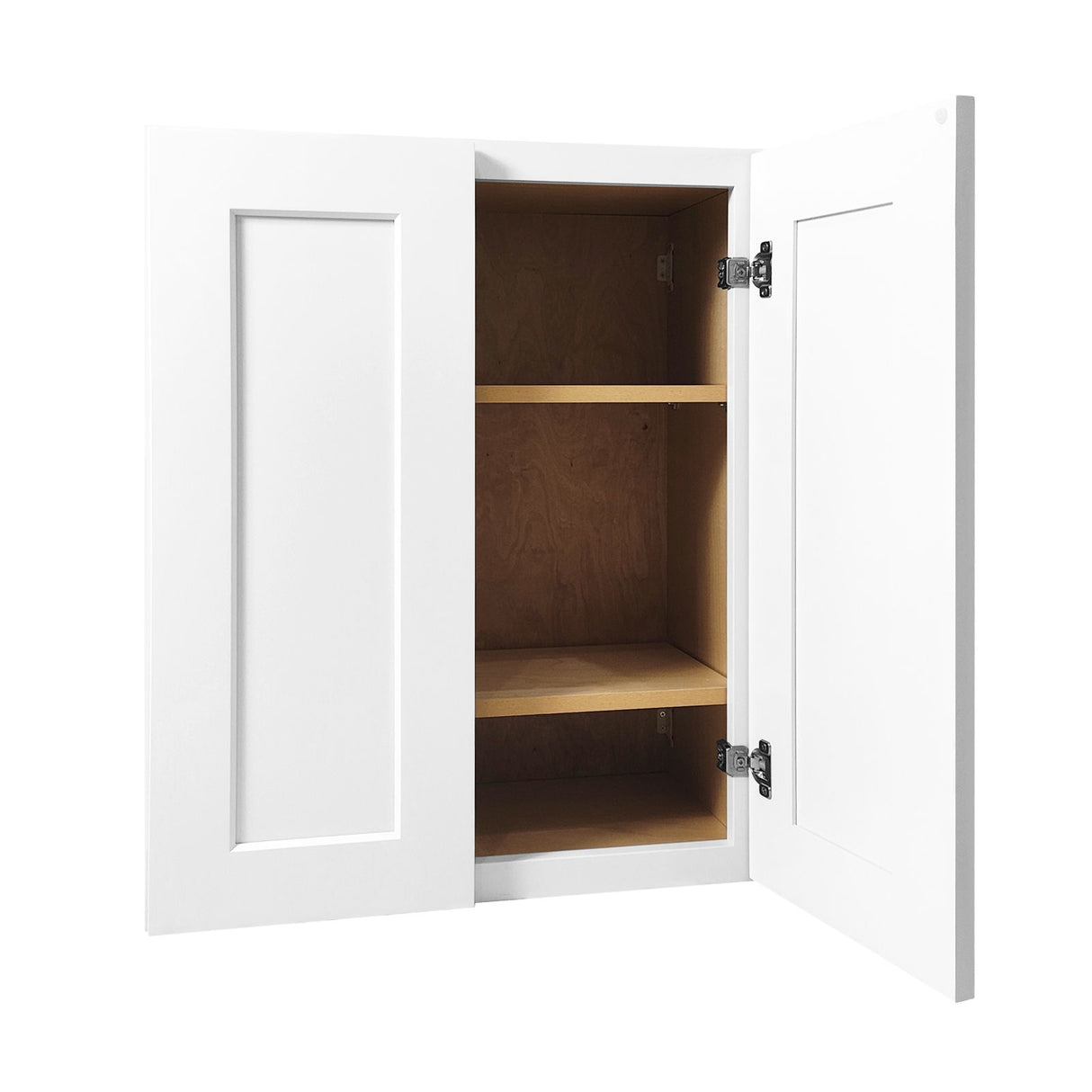 Shaker Wall Cabinet With Soft Close Hinges, Adjustable Shelves, Double Door