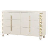 Cinderella - Dresser With LED Accents And 6 Storage Drawers (Mirror Not Included) - Beige