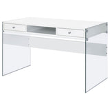 Barretta - 2 Drawer Writing Desk - Gloss White