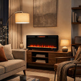 Electric Fireplace With Adjustable Flame