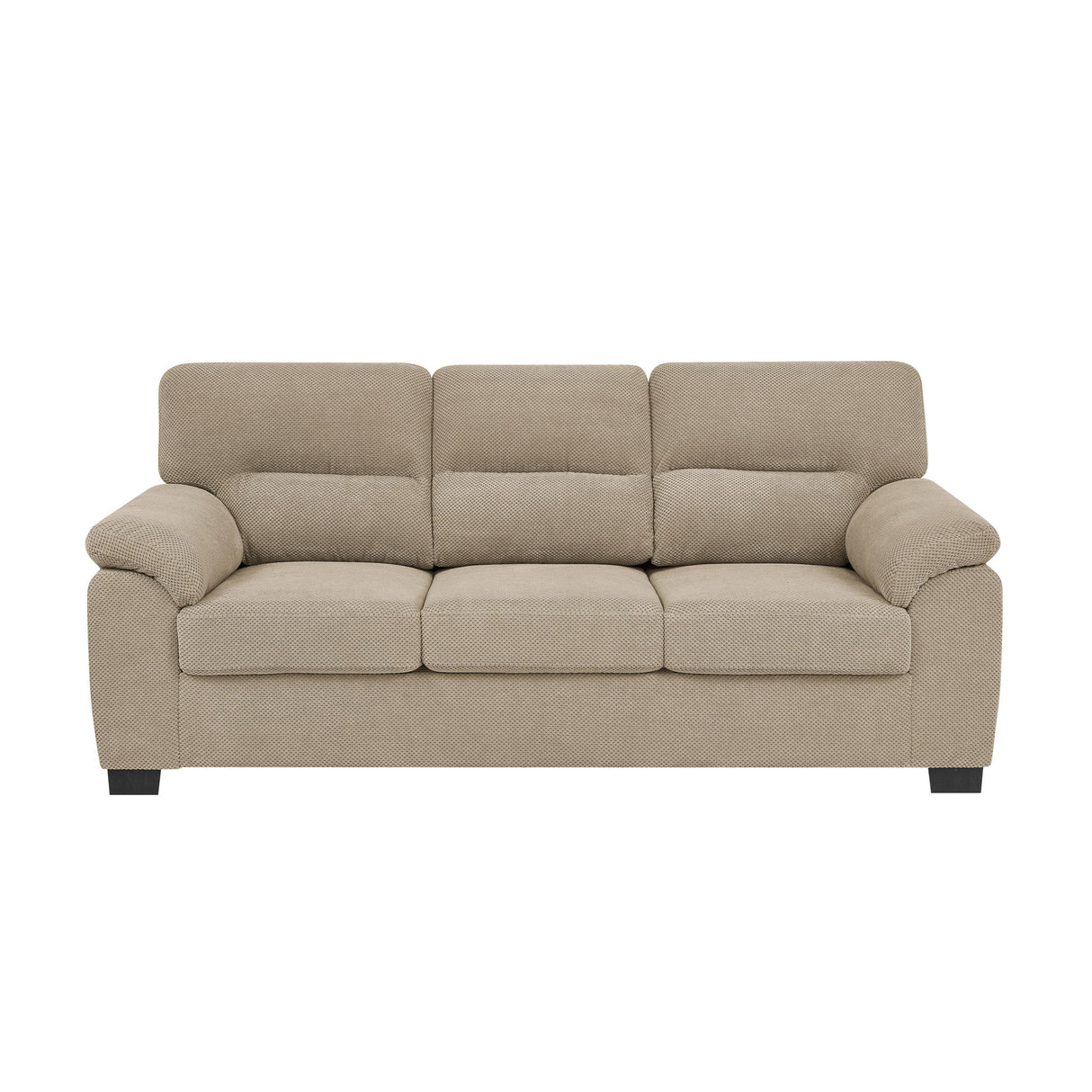 3 Seater Sofa With Padded Armrests And Triangular Leg