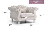 Chic Transitional Flared Arm Chair